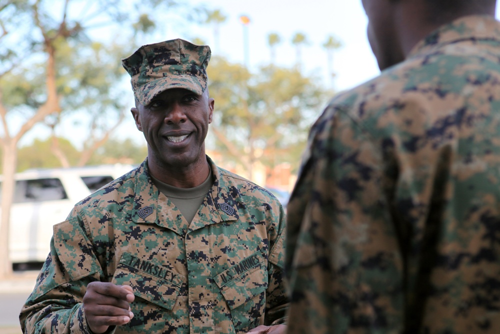 Sgt. Maj. Tanksley motivates, prepares Marines for deployment