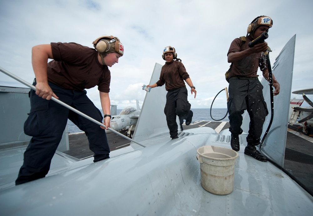 USS Carl Vinson action