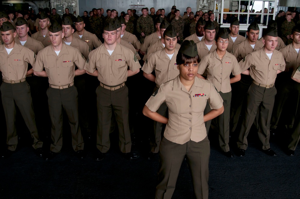 Commemoration ceremony aboard USS Makin Island