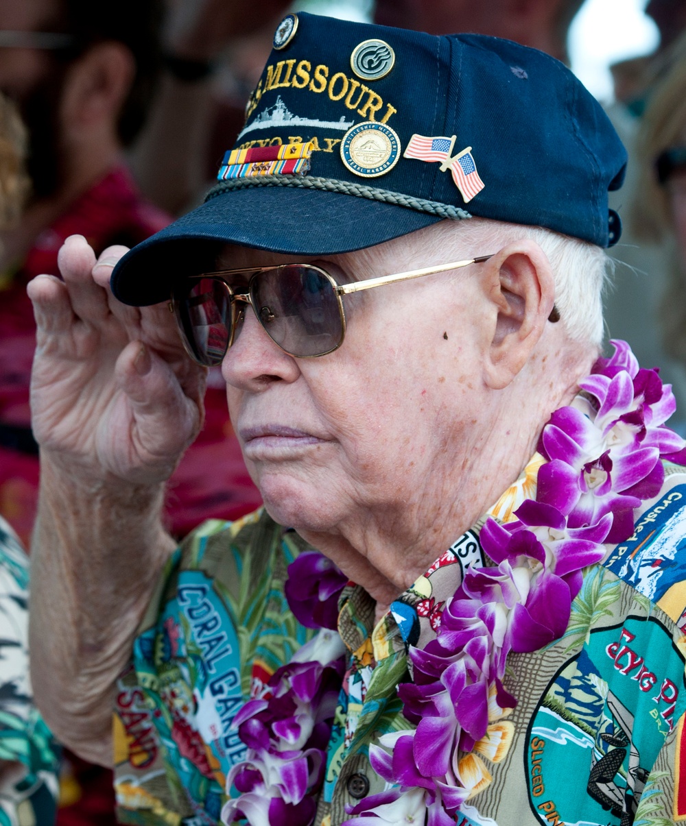 Veterans return to USS Oklahoma Memorial during Pearl Harbor anniversary