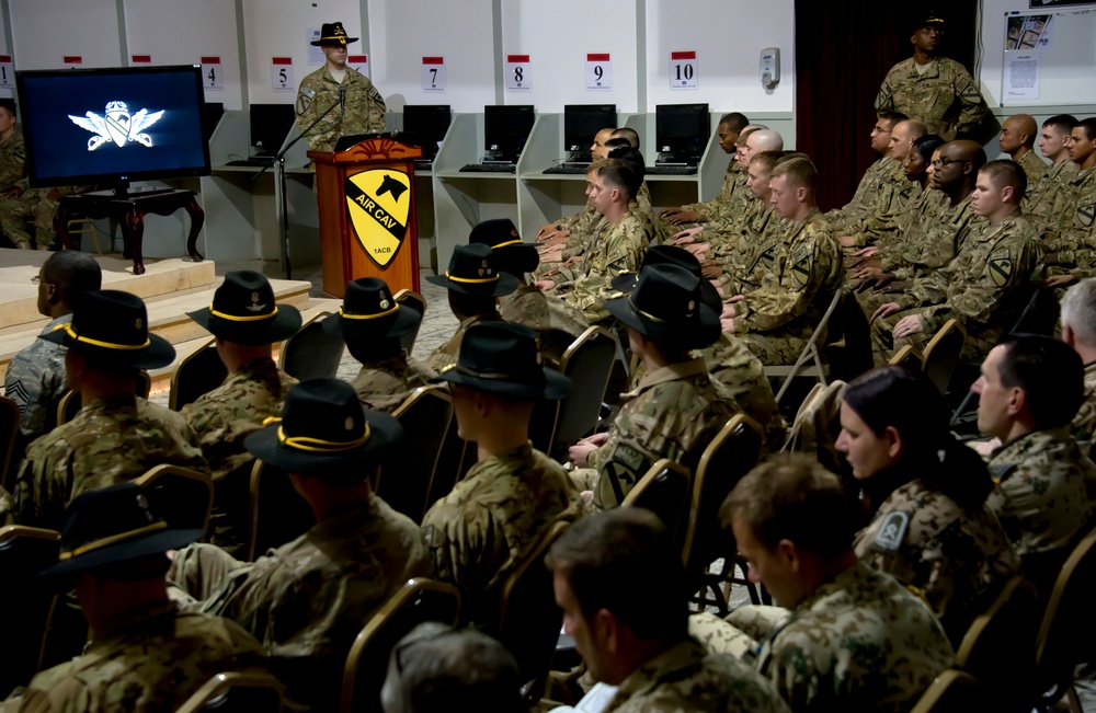 1st Air Cavalry inducts new non-commissioned officers in a time-honored ceremony