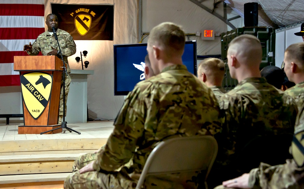 1st Air Cavalry inducts new non-commissioned officers in a time-honored ceremony