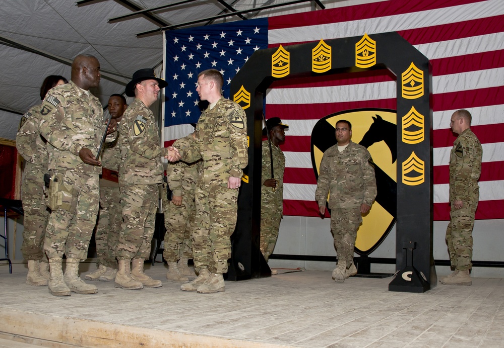 1st Air Cavalry inducts new non-commissioned officers in a time-honored ceremony