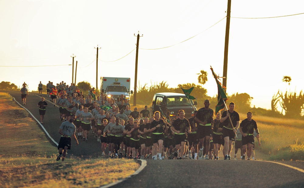 The 525th Military Police Battalion sunrise run