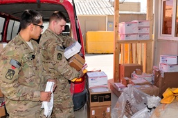 Soldiers tackle the mission of mail distribution