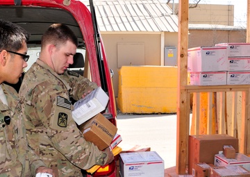 Soldiers tackle the mission of mail distribution