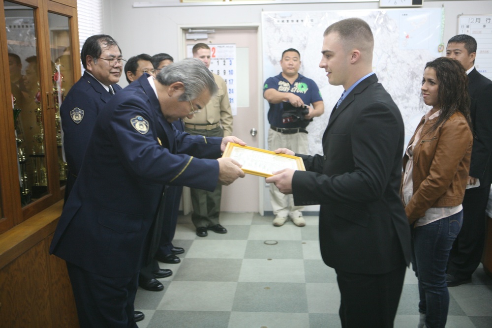 Monteca, Calif., Marine awarded in Japan