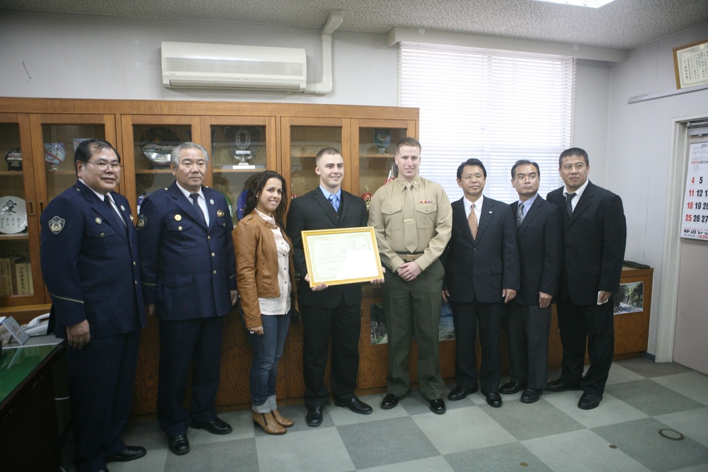Monteca, Calif., Marine awarded in Japan