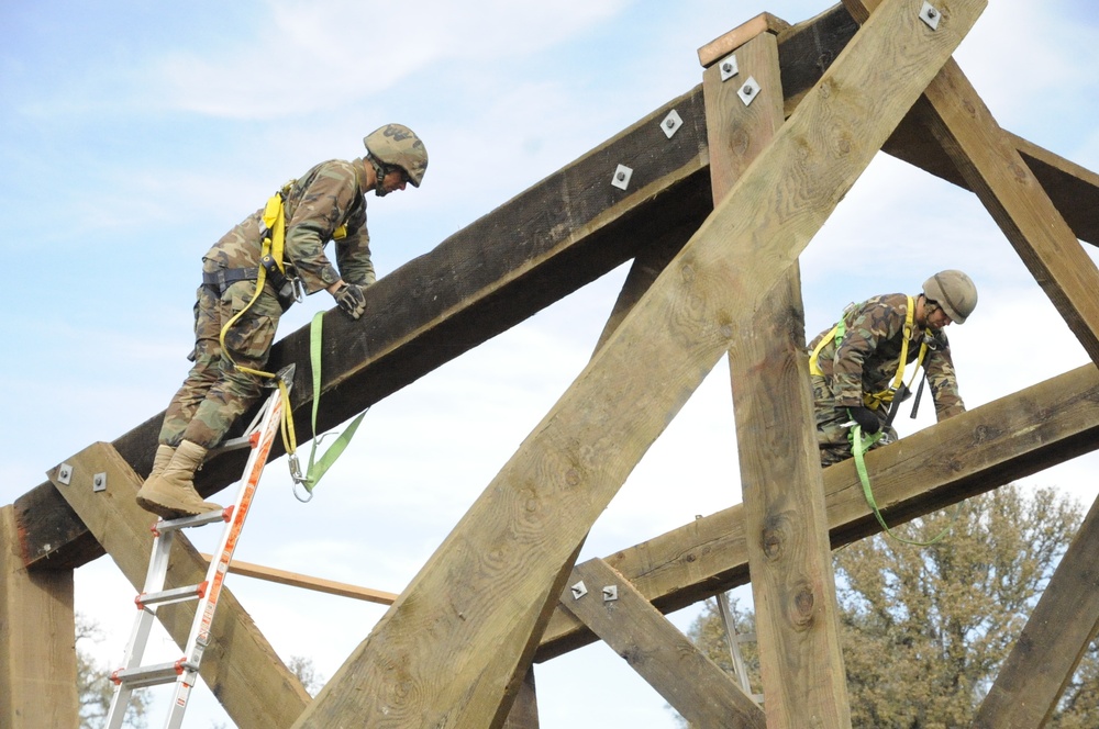 Seabee Air Det builds a tower