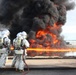 Aircraft rescue firefighters battle blazes, sustain skills
