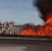 Aircraft rescue firefighters battle blazes, sustain skills