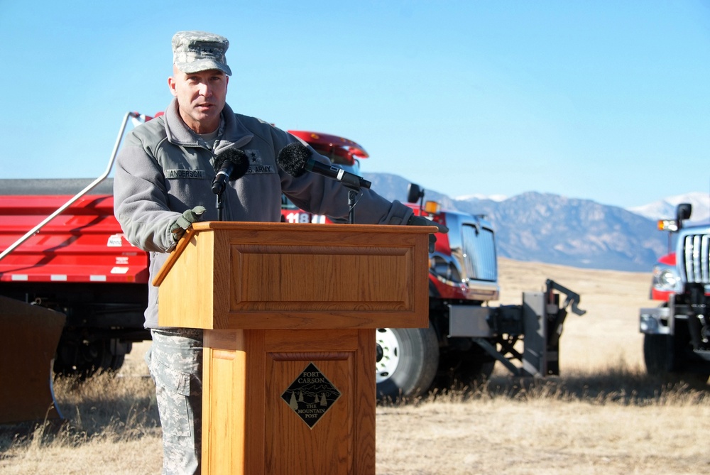 Carson breaks ground for shooting complex