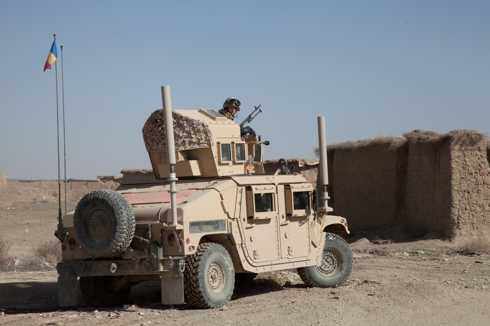 Romanian and Afghan forces in Zabul province