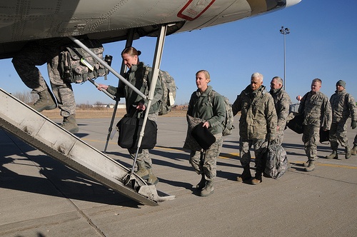 North Dakota Air National Guard engineers leave on 6-month deployment