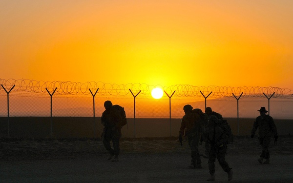 Under the setting sun