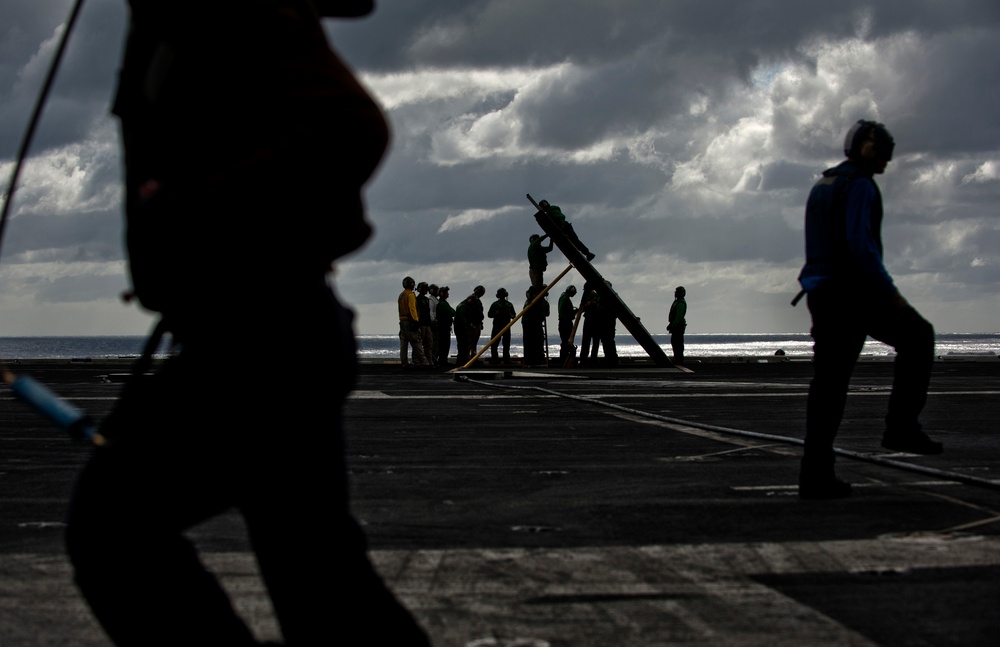 USS Carl Vinson in the Pacific Ocean