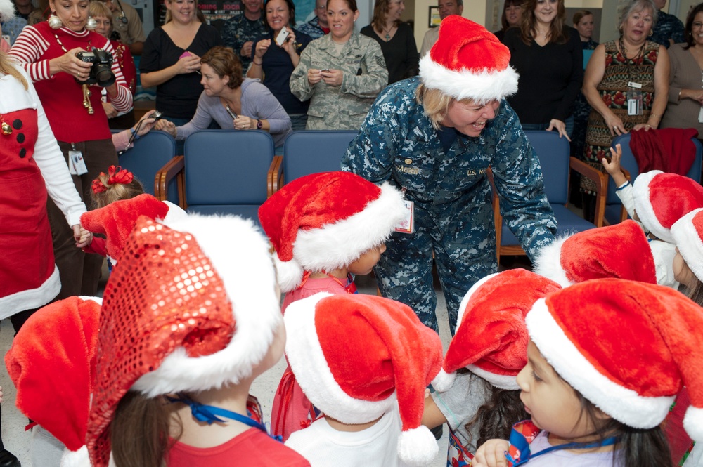 Children perform at Naval Air Station Corpus Christi Child Development Center