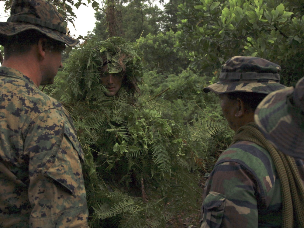 US, Malaysian snipers train in the jungle