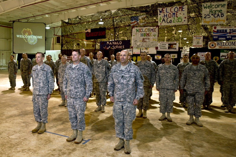 25th ID Headquarters, the last division headquarters under US forces in Iraq returns home