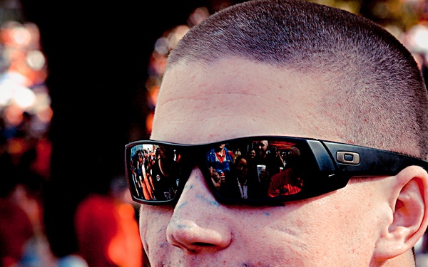 Wounded Warrior supported by community, recognized at Iron Bowl