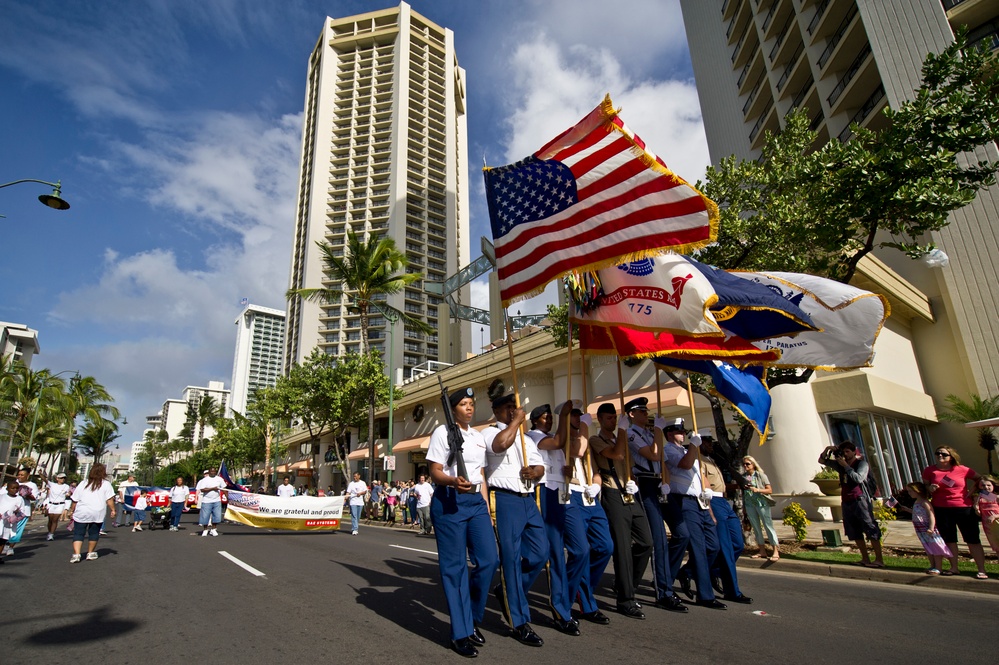 Congressional Gold Medal recipients honored for their service with a parade.