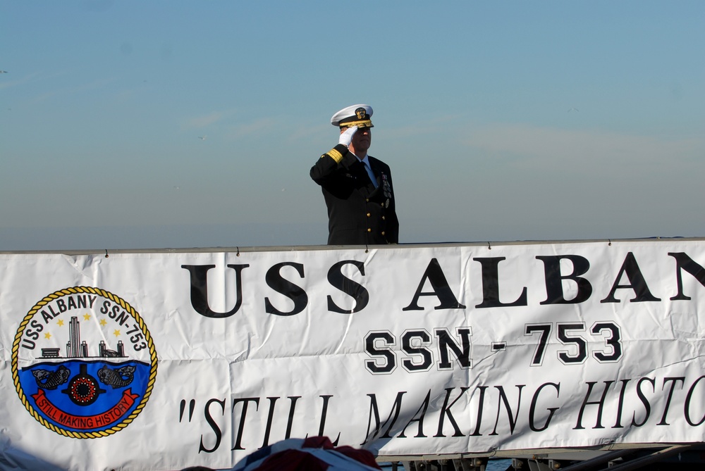 USS Albany change of command