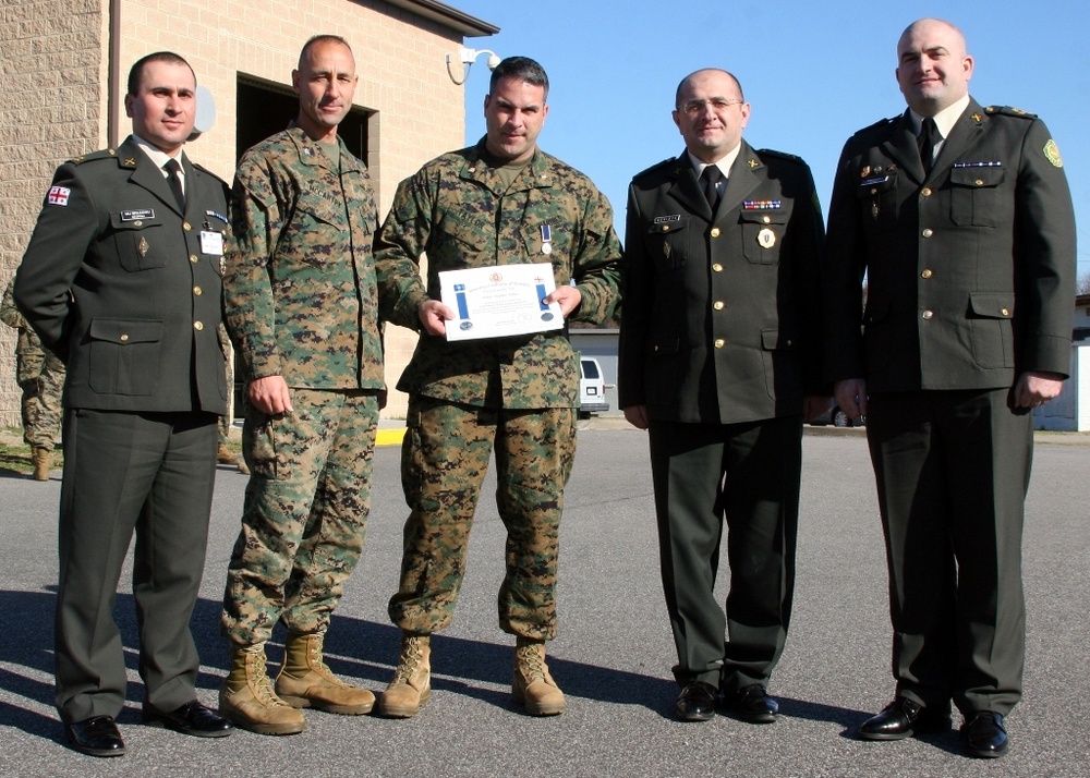 Marine Corps Major recognized for his support of a Republic of Georgia brigade during OEF