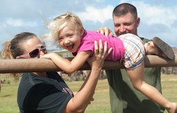 Island Warriors hike with toys, compete in combat competition