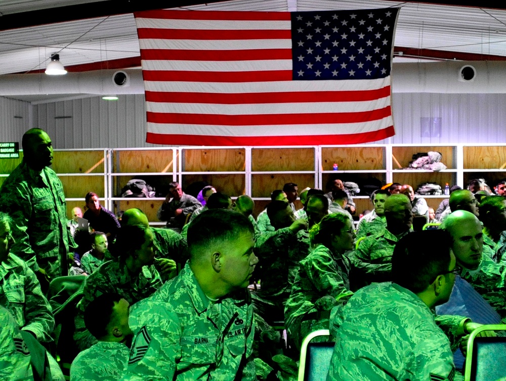 The flight home from Iraq