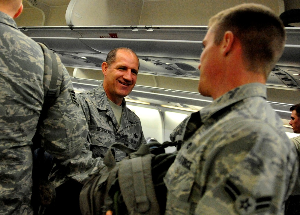 The flight home from Iraq