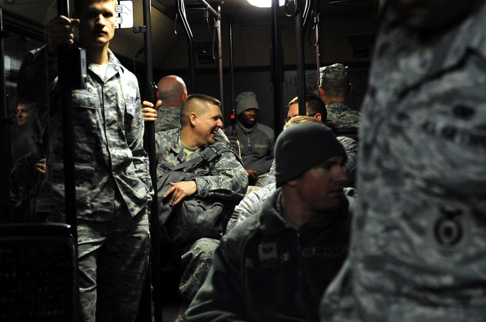 The flight home from Iraq