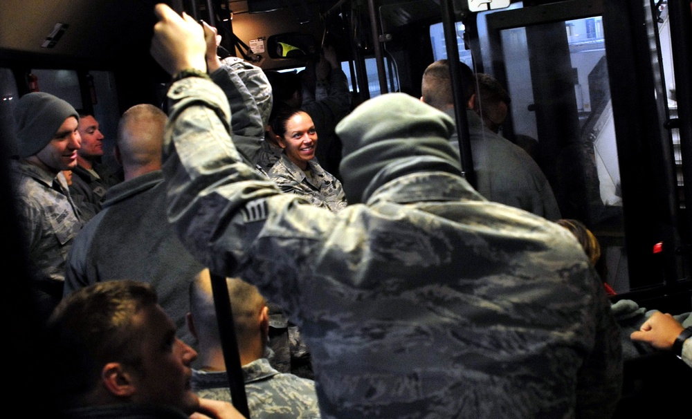 The flight home from Iraq