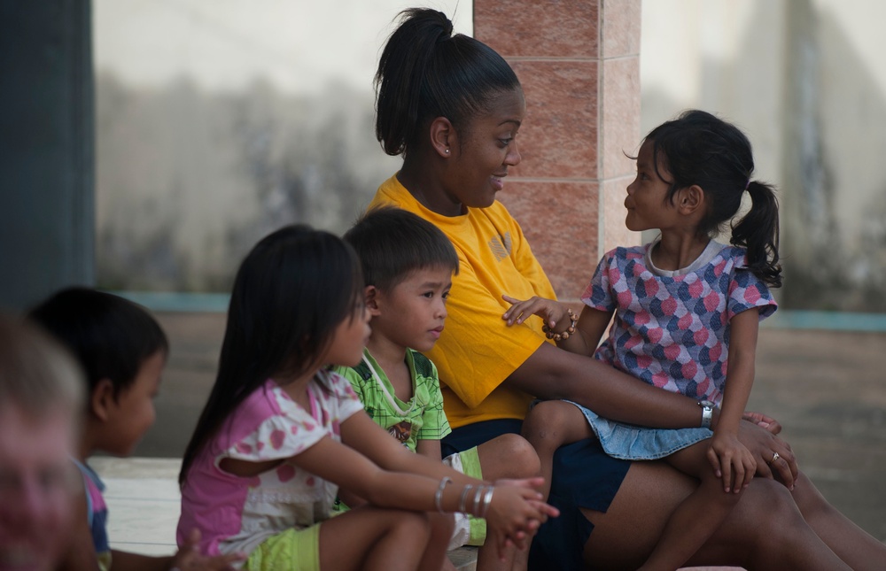 USS New Orleans sailors' community outreach in Cambodia
