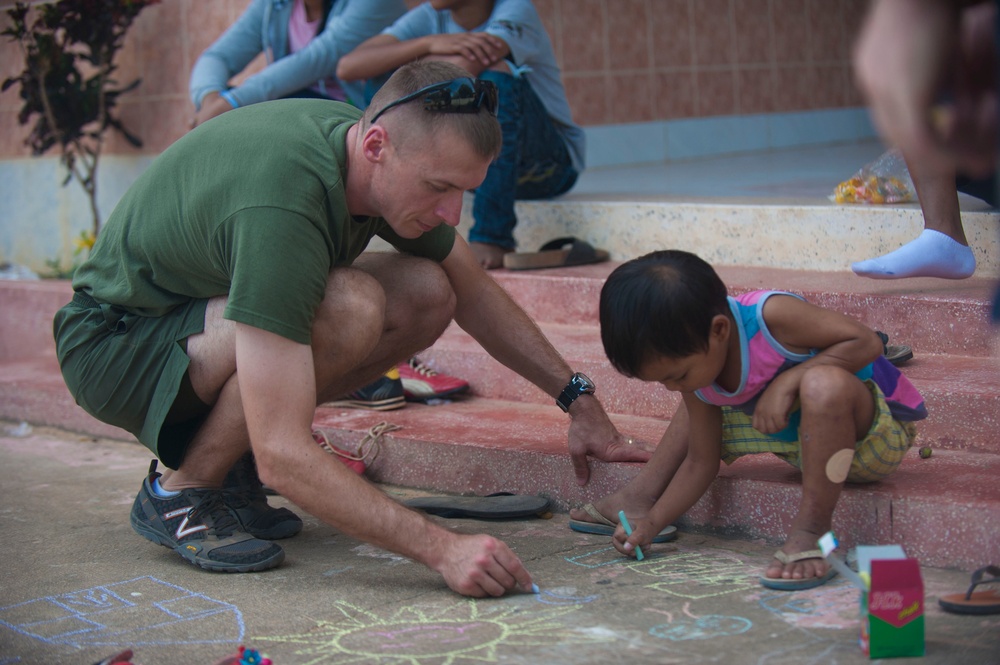 USS New Orleans sailors' community outreach in Cambodia