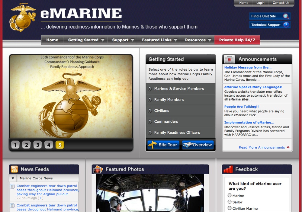 eMarine website launches, connects Marines, families