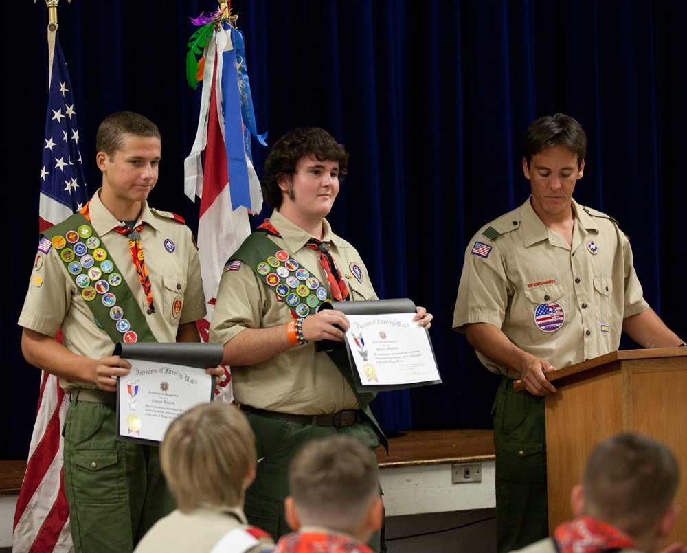 Eagle Scout ceremony