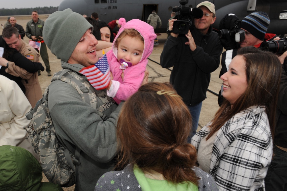 Little Rock Air Force Base deployed airmen return home