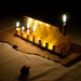 Lighting the Hanukkah menorah