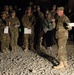 Command Sgt. Maj. Murphy addresses Arrowhead carolers