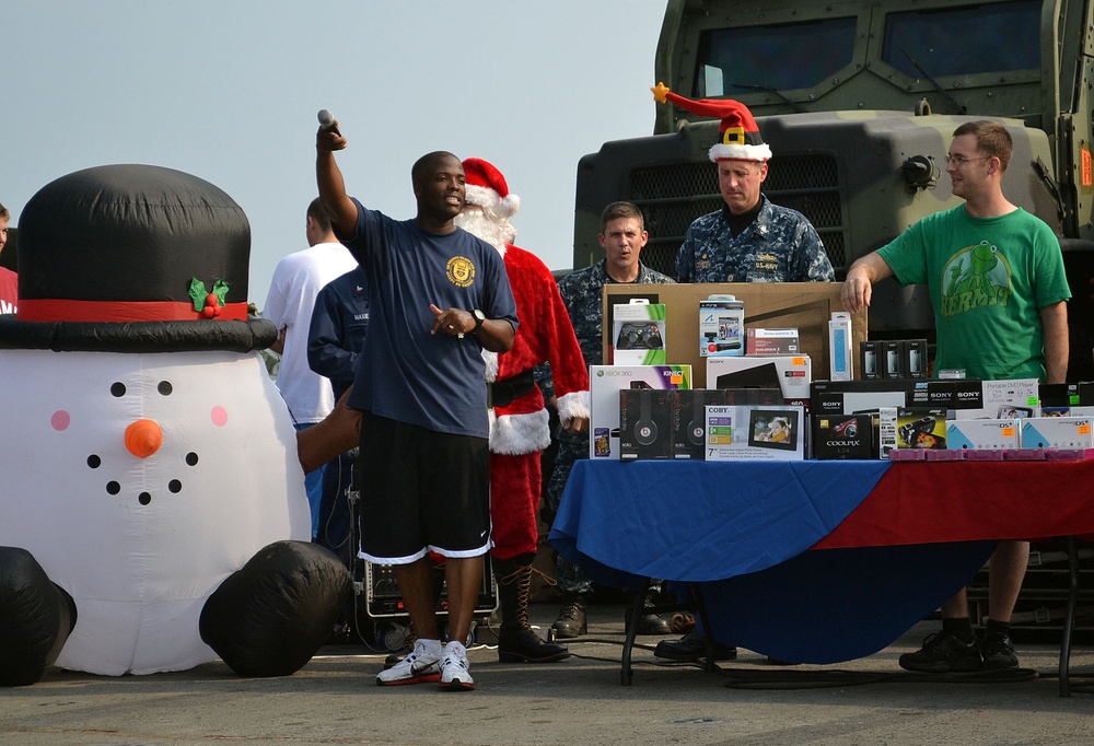 USS Whidbey Island holiday gift exchange