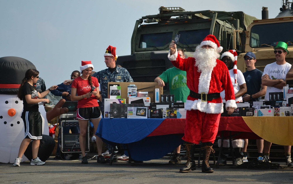 USS Whidbey Island holiday gift exchange