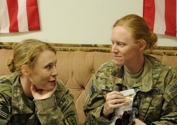 Sisters reunite while deployed in Afghanistan