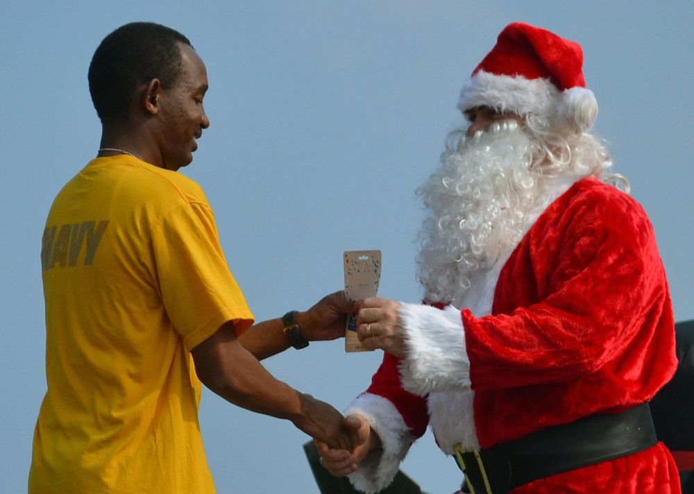 USS Whidbey Island holiday gift exchange