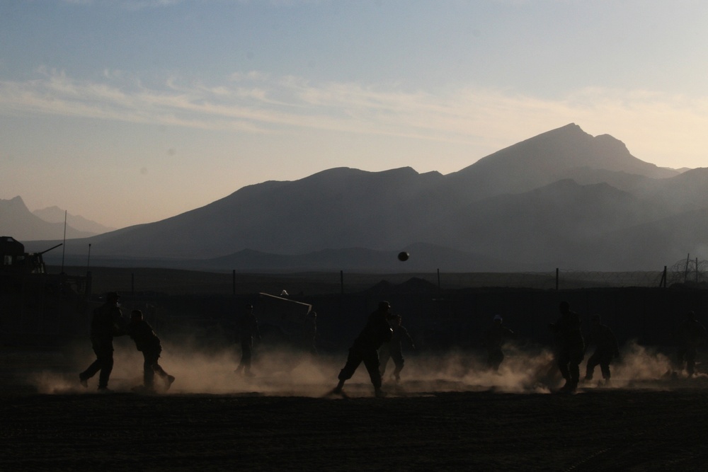 Football in the dust