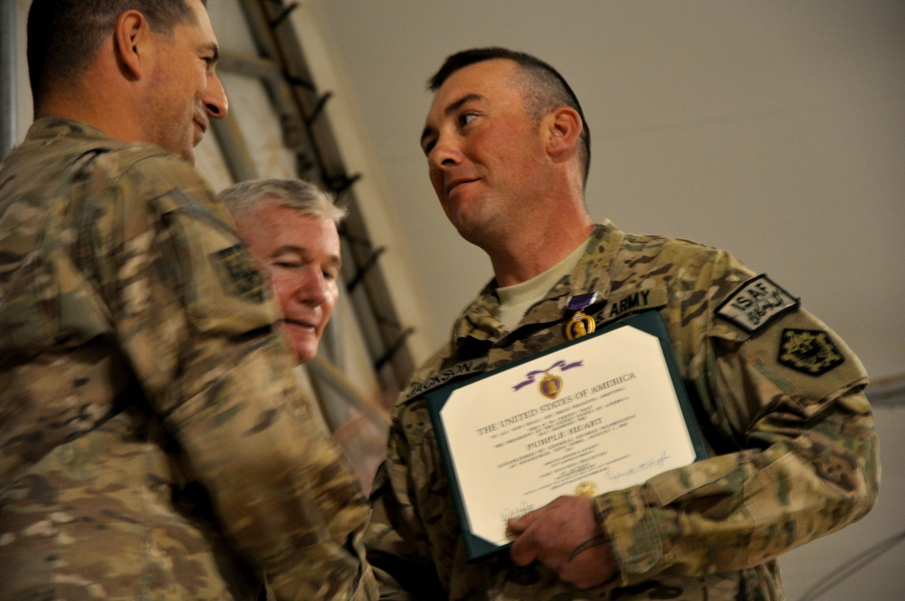Purple Hearts awarded to eight soldiers on Christmas Day