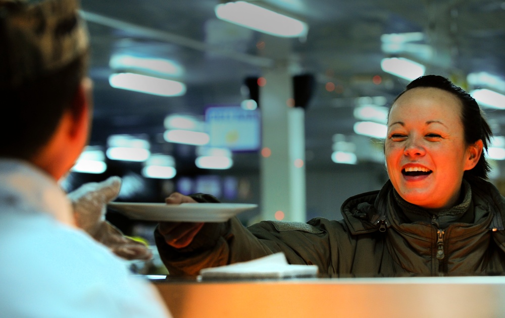 Lt. Gen. David L. Goldfein visits the Transit Center at Manas, Kyrgyzstan