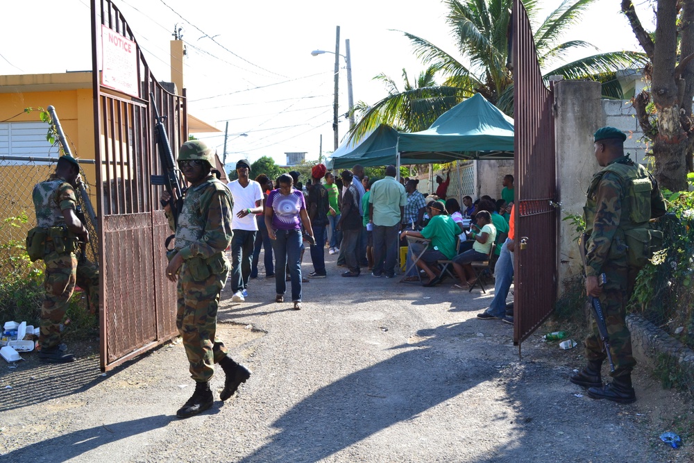 Jamaican military on Guard