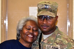 TF Duke soldier, mother reconnect downrange