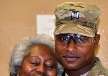 TF Duke soldier, mother reconnect downrange