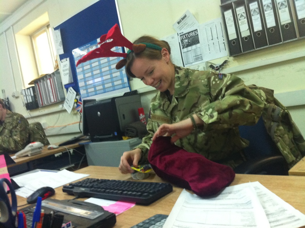 Airmen, fellow Kandahar partners receive holiday stockings